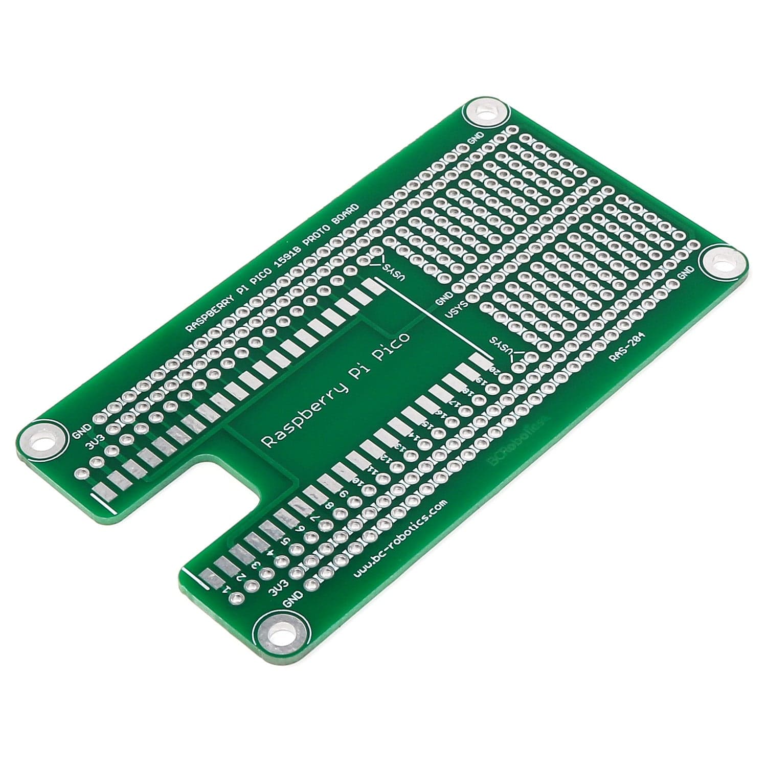 1591B Proto Board for Raspberry Pi Pico - The Pi Hut