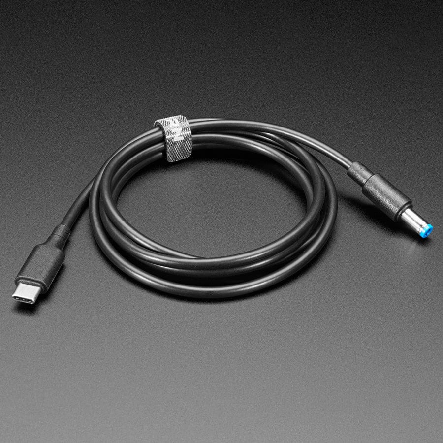 15V 5A USB-C 3.1 PD to 5.5mm Barrel Jack Cable - 1.2m with E-Mark - The Pi Hut