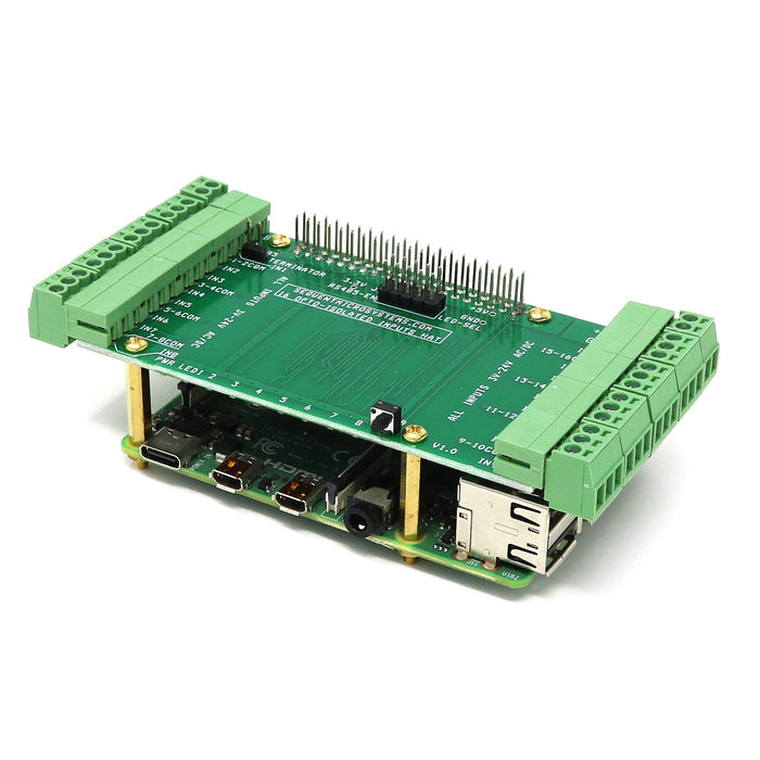 A Stackable Hat Raspberry Pi 16 LV Digital Inputs 8-Layer Stackable HAT for Raspberry Pi | The Pi Hut