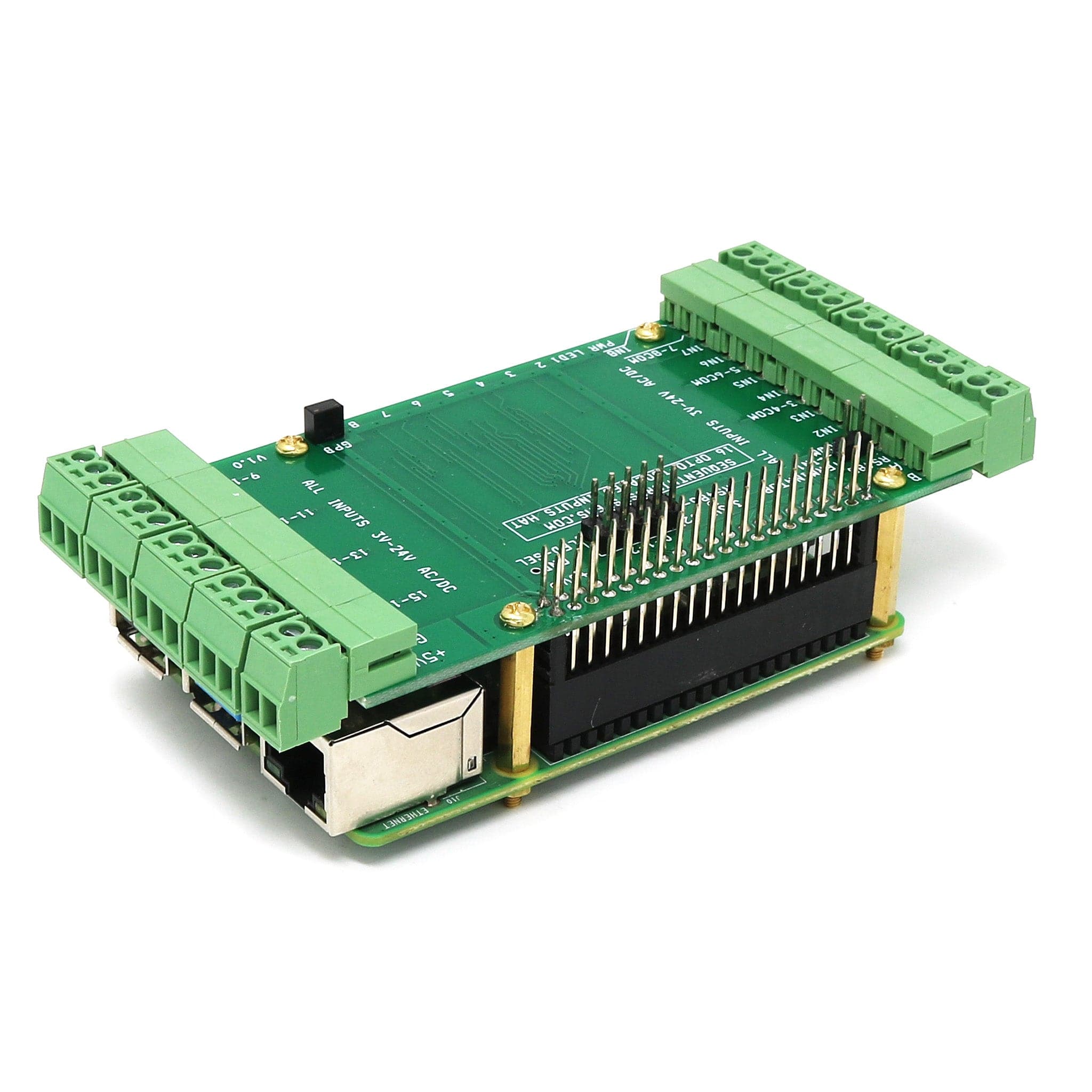 16 Universal Inputs 8-Layer Stackable HAT for Raspberry Pi - The Pi Hut