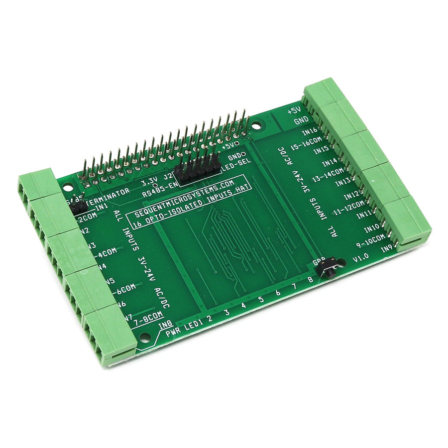 16 LV Digital Inputs 8-Layer Stackable HAT for Raspberry Pi | The Pi Hut