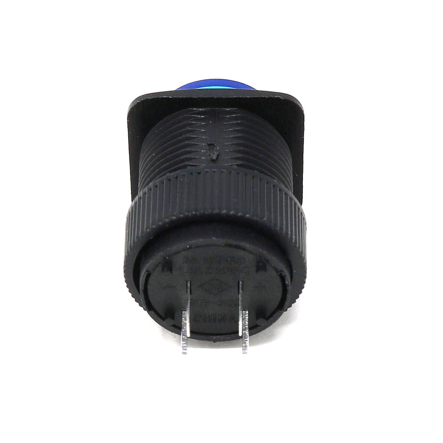 16mm Illuminated Pushbutton - Blue Latching On/Off Switch - The Pi Hut