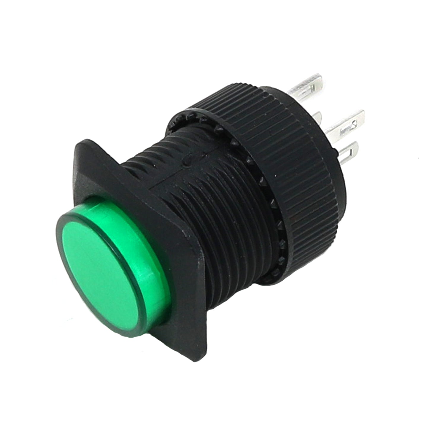 16mm Illuminated Pushbutton - Green Momentary - The Pi Hut