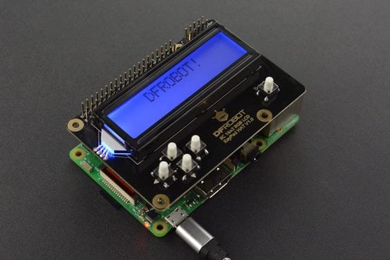 16x2 I2C RGB LCD Keypad HAT with RGB Backlight - The Pi Hut