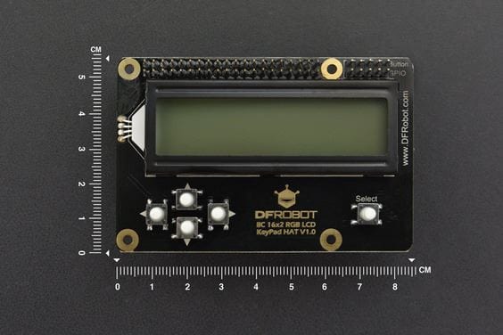 16x2 I2C RGB LCD Keypad HAT with RGB Backlight - The Pi Hut