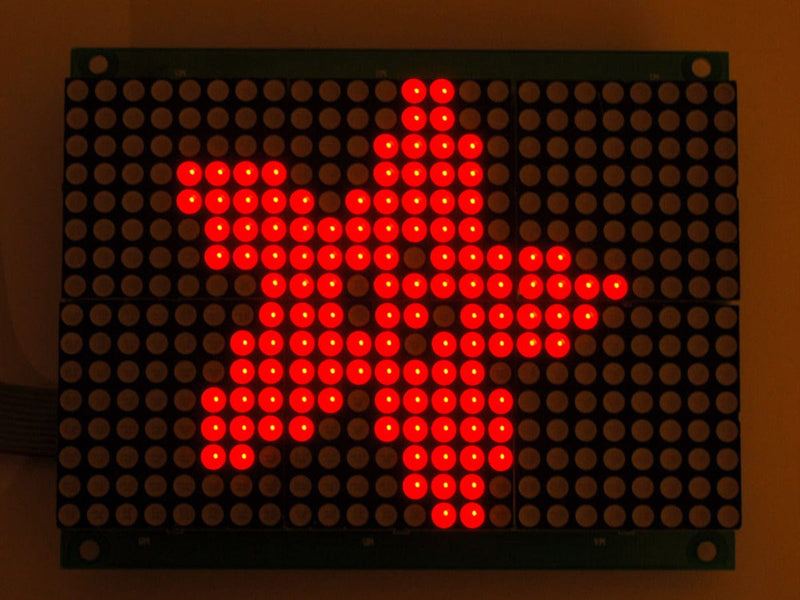 16x24 Red LED Matrix Panel - Chainable HT1632C Driver - The Pi Hut