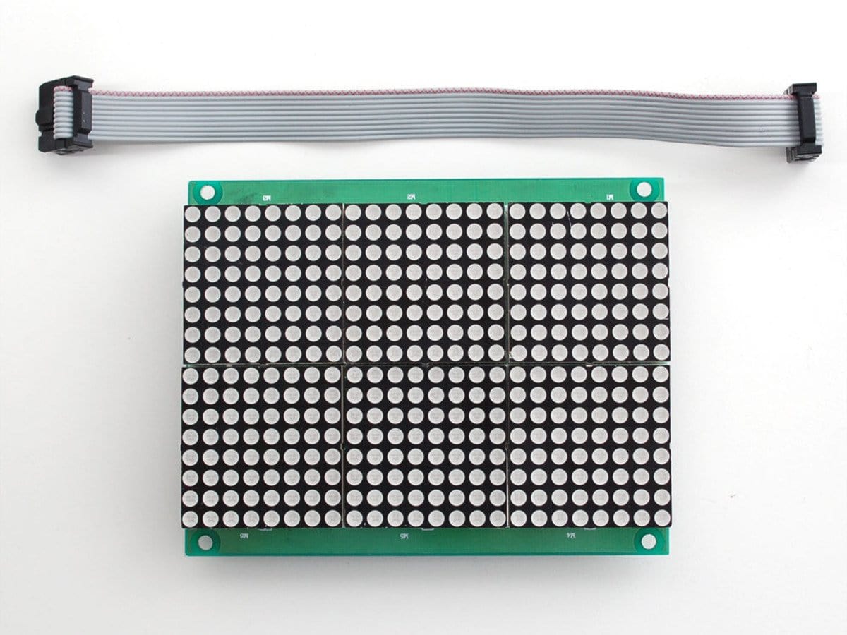 16x24 Red LED Matrix Panel - Chainable HT1632C Driver - The Pi Hut