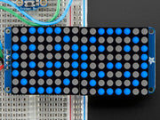 16x8 1.2" LED Matrix + Backpack - Ultra Bright Round Blue LEDs - The Pi Hut