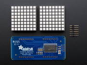 16x8 1.2" LED Matrix + Backpack - Ultra Bright Square Amber LEDs - The Pi Hut