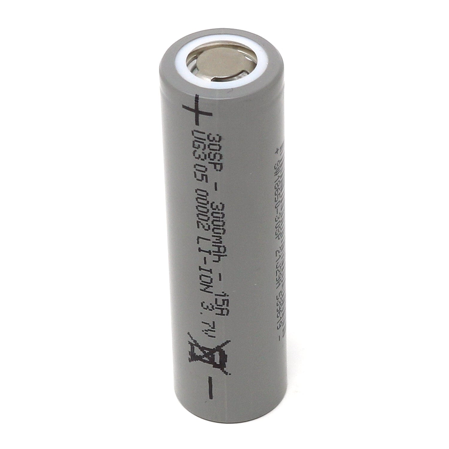 18650 Lithium-ion Rechargeable Cell - 3000mAh 3.7V 15A - The Pi Hut