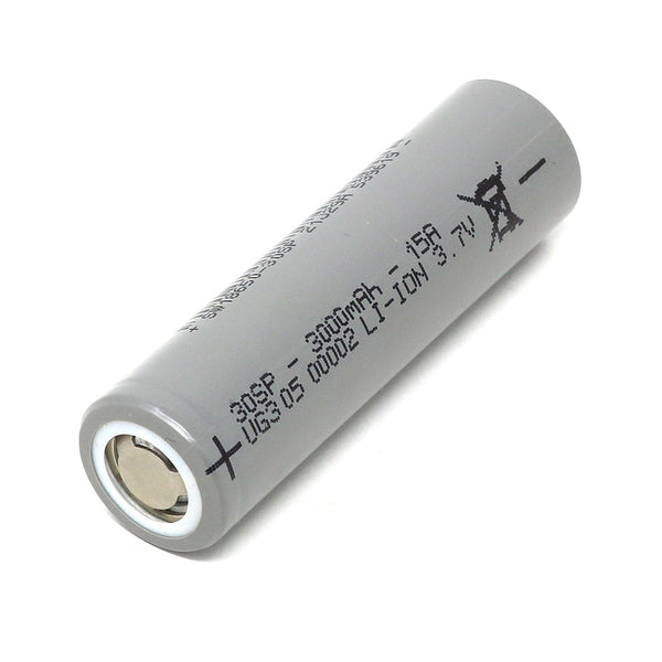 18650 Lithium-ion Rechargeable Cell - 3000mAh 3.7V 15A
