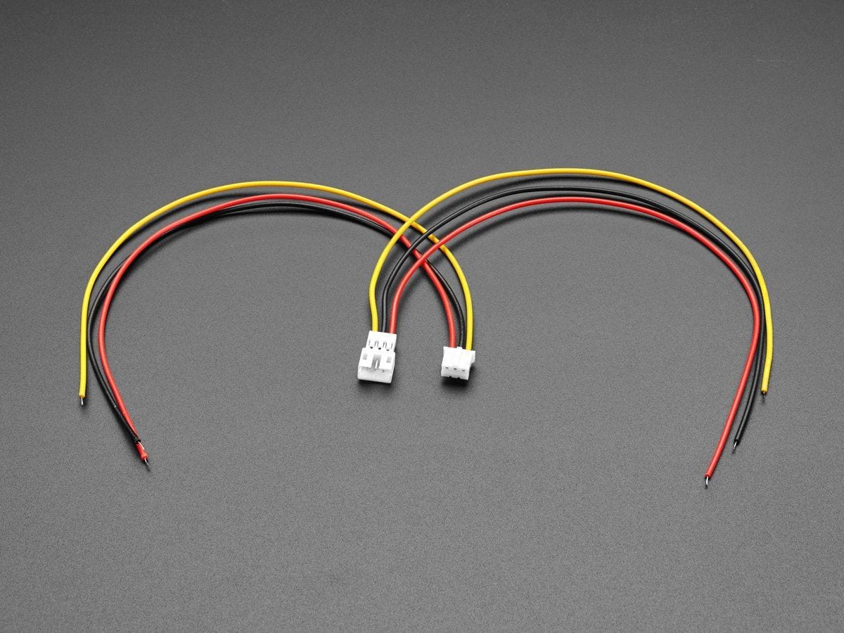 2.0mm Pitch 3-pin Cable Matching Pair - JST PH Compatible - The Pi Hut