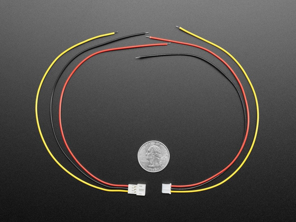 2.0mm Pitch 3-pin Cable Matching Pair - JST PH Compatible - The Pi Hut