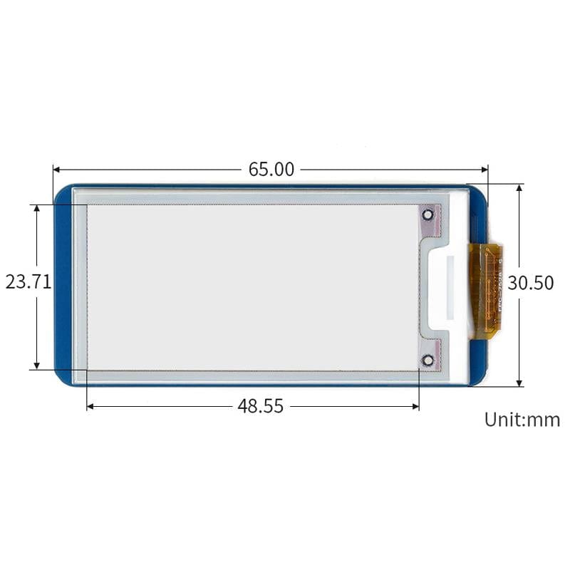 2.13" Red/Black/White E-Ink E-Paper Display Module for Raspberry Pi Pico (212×104) - The Pi Hut