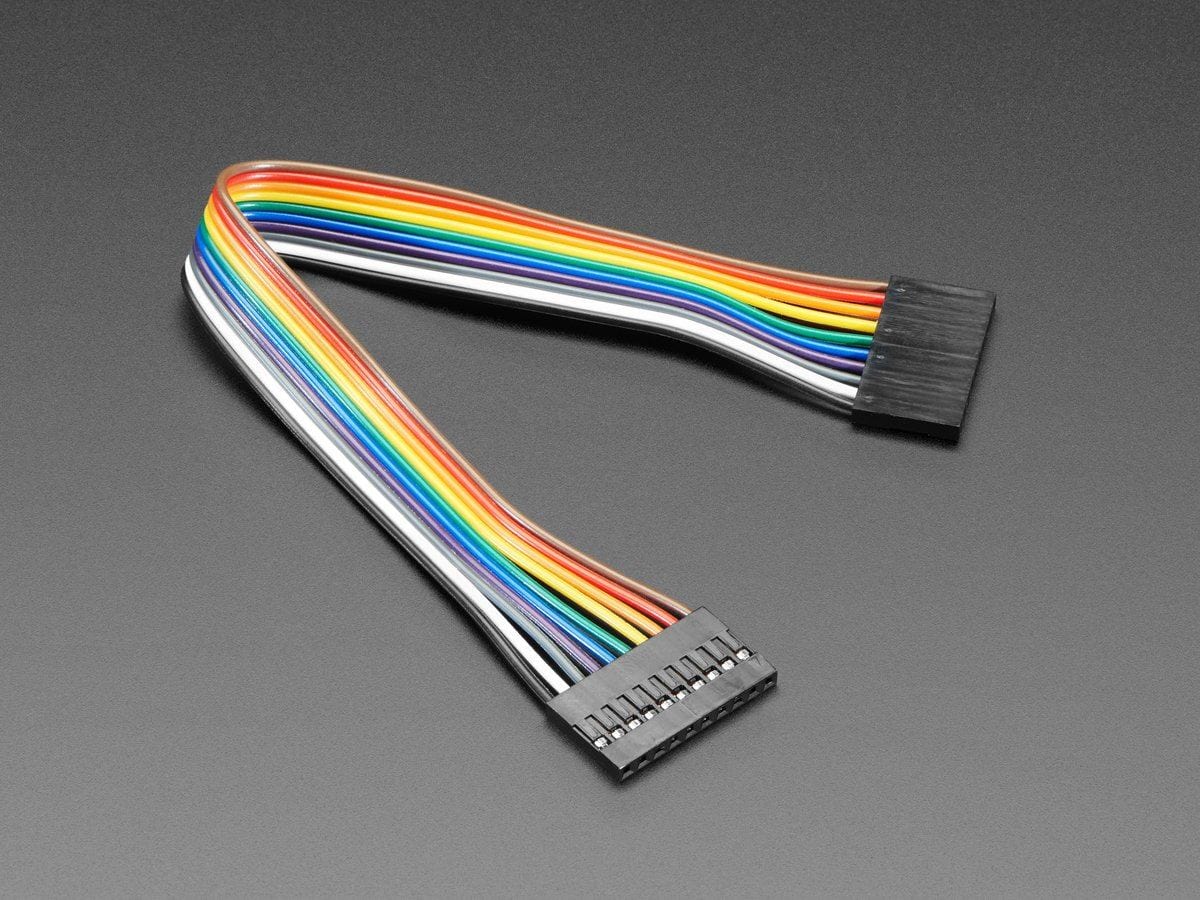 2.54mm 0.1" Pitch 10-pin Jumper Cable - 20cm long - The Pi Hut