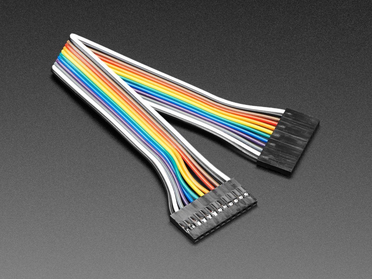 2.54mm 0.1" Pitch 12-pin Jumper Cable - 20cm long - The Pi Hut