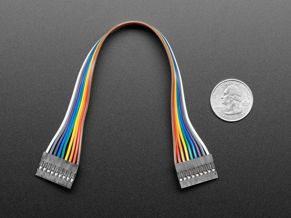 2.54mm 0.1" Pitch 9-pin Jumper Cable - 20cm long - The Pi Hut