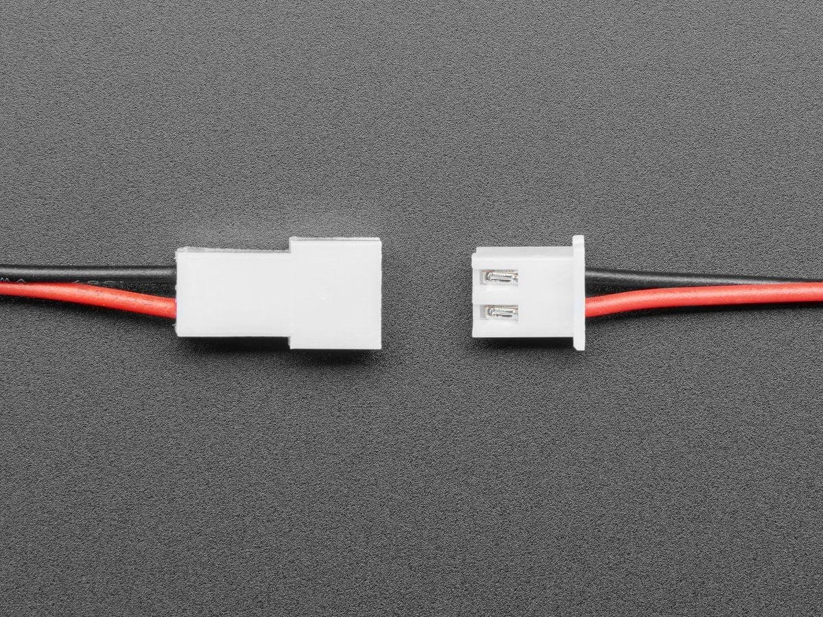 2.5mm Pitch 2-pin Cable Matching Pair - JST XH compatible - The Pi Hut