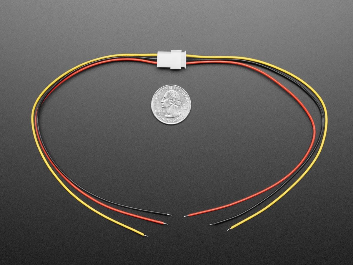 2.5mm Pitch 3-pin Cable Matching Pair - JST XH Compatible - The Pi Hut