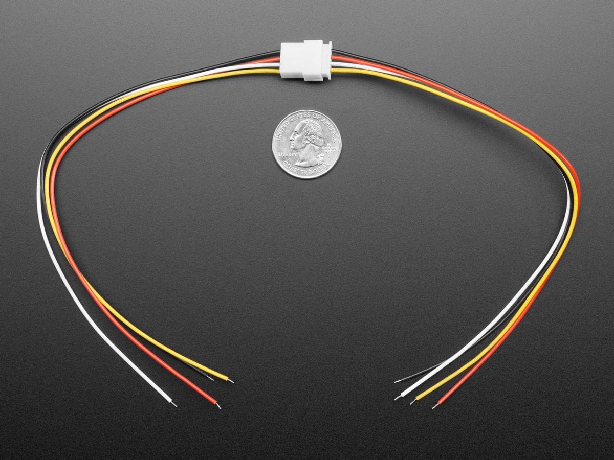 2.5mm Pitch 4-pin Cable Matching Pair - JST XH compatible - The Pi Hut