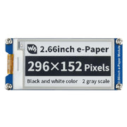 2.66" E-Paper Display Module (Black/White) (296×152) - The Pi Hut