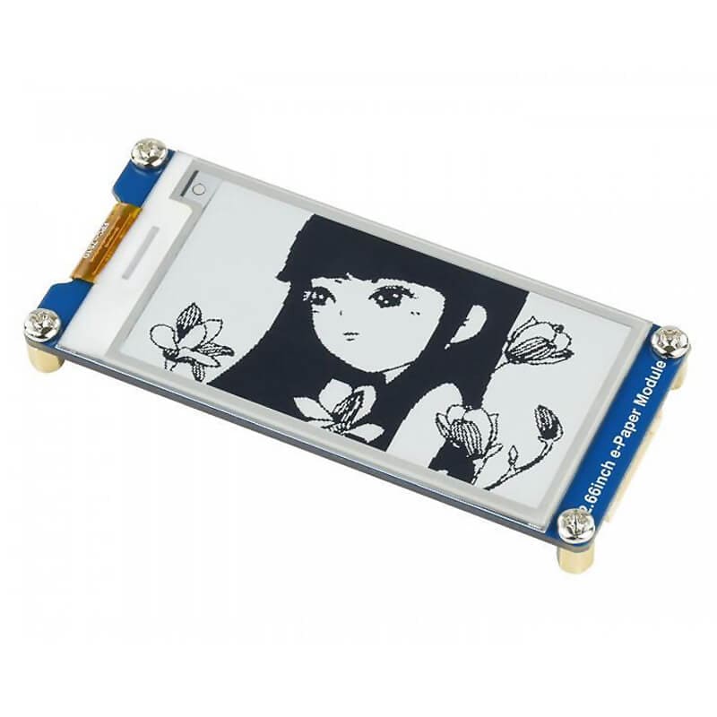 2.66" E-Paper Display Module (Black/White) (296×152) - The Pi Hut