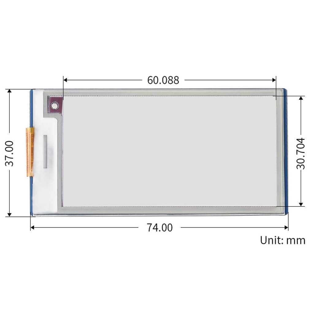 2.66" E-Paper Display Module for Raspberry Pi Pico (Red/Black/White) (296×152) - The Pi Hut