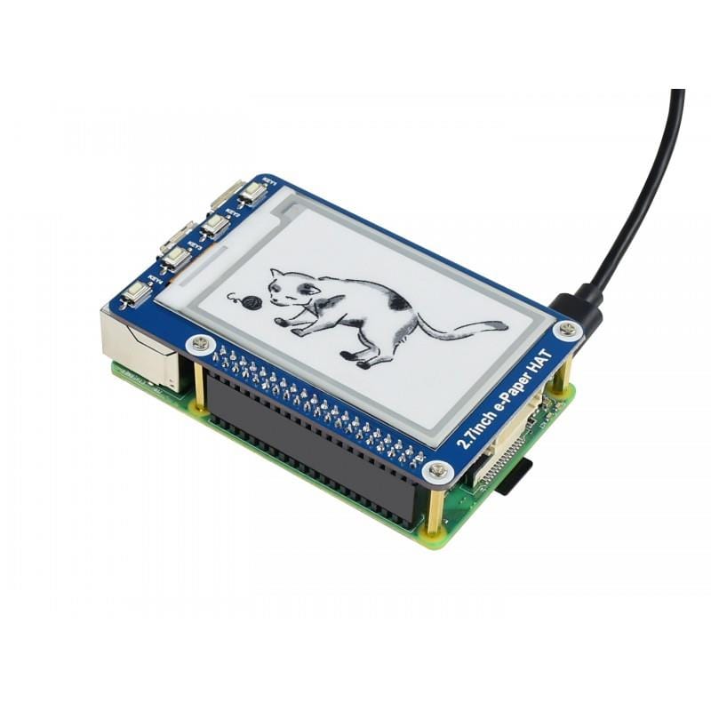 2.7" E-Ink Display HAT - The Pi Hut