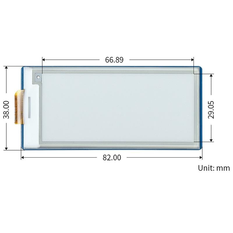 2.9" Black/White E-Ink/E-Paper Display Module for Raspberry Pi Pico (296×128) - The Pi Hut