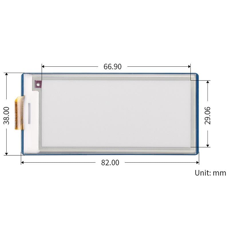 2.9" Red/Black/White E-Ink E-Paper Display Module for Raspberry Pi Pico (296×128) - The Pi Hut