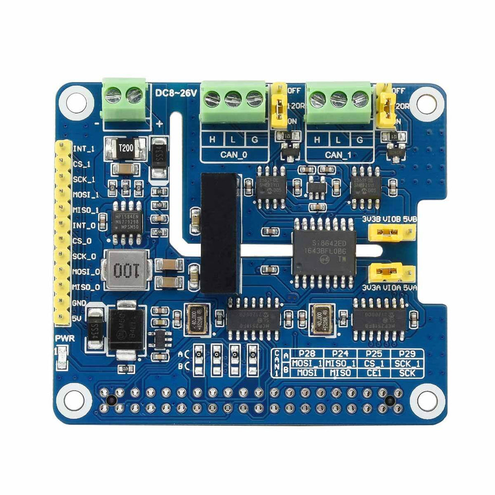 2-Channel Isolated CAN FD Expansion HAT for Raspberry Pi - The Pi Hut