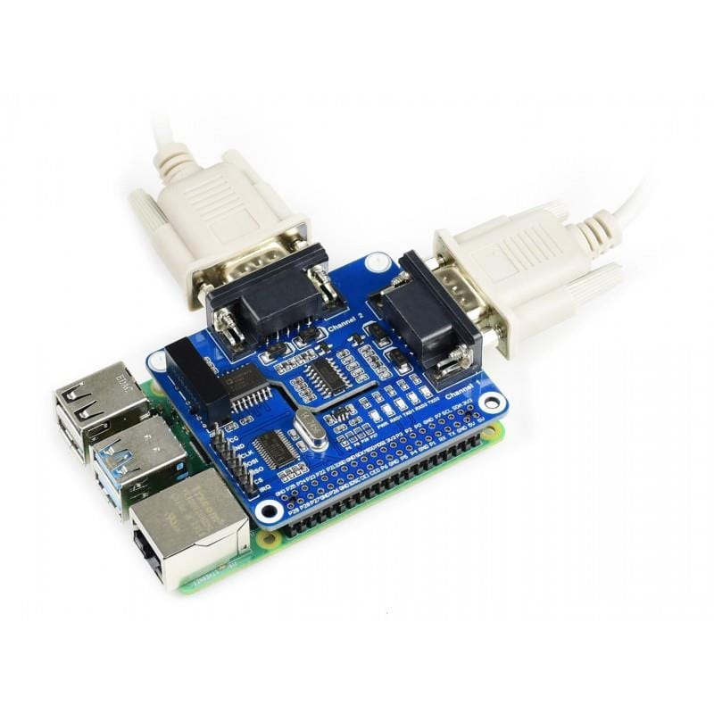 2-Channel Isolated RS232 Expansion HAT for Raspberry Pi - The Pi Hut
