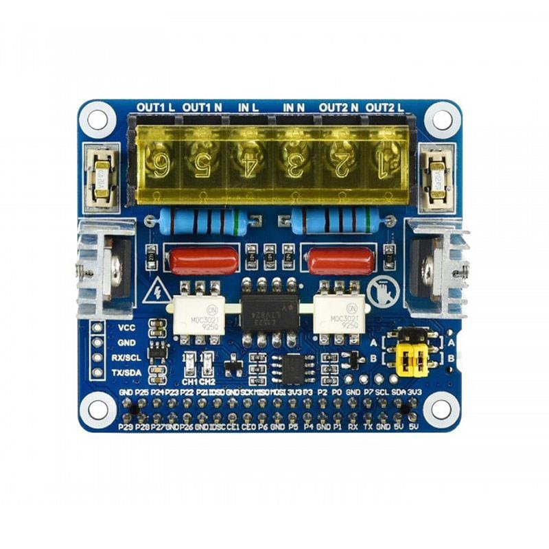 2-Channel Triac HAT for Raspberry Pi - The Pi Hut