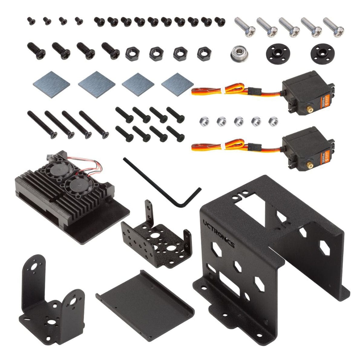 2 DoF Full Metal Pan Tilt Kit for Raspberry Pi 4 - The Pi Hut