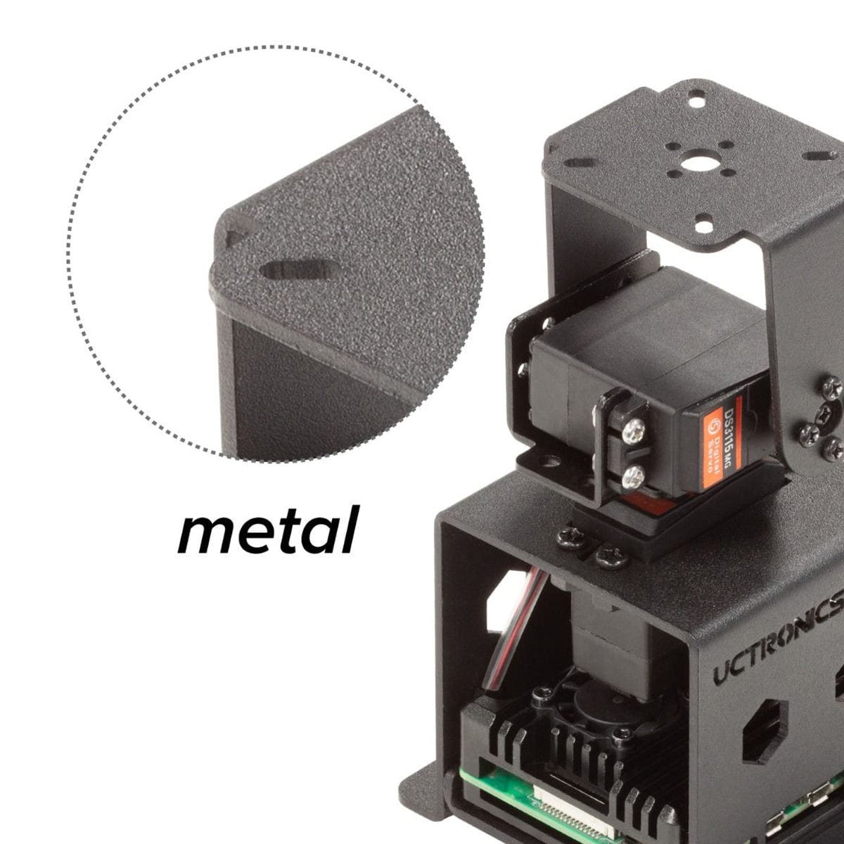 2 DoF Full Metal Pan Tilt Kit for Raspberry Pi 4 - The Pi Hut