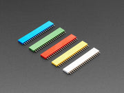 20-pin 0.1" Female Headers - Rainbow Color Mix - 5 pack - The Pi Hut