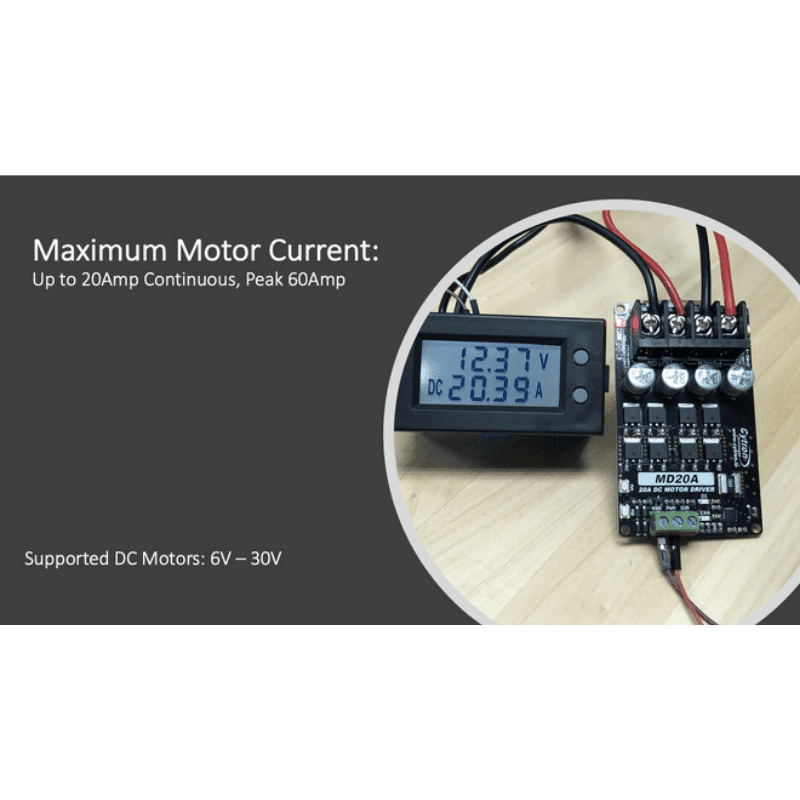 20A 6V-30V Single-Channel DC Motor Driver - The Pi Hut