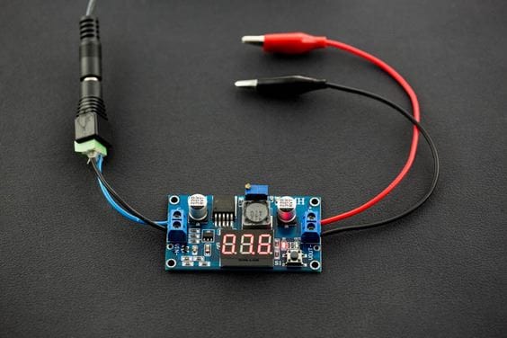 20W Adjustable DC-DC Buck Converter with Digital Display - The Pi Hut