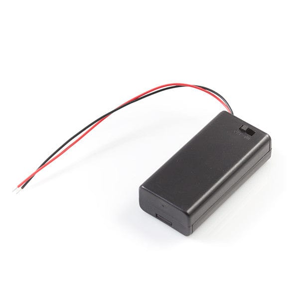 Battery Holder 2xAA with Cover and Switch - The Pi Hut
