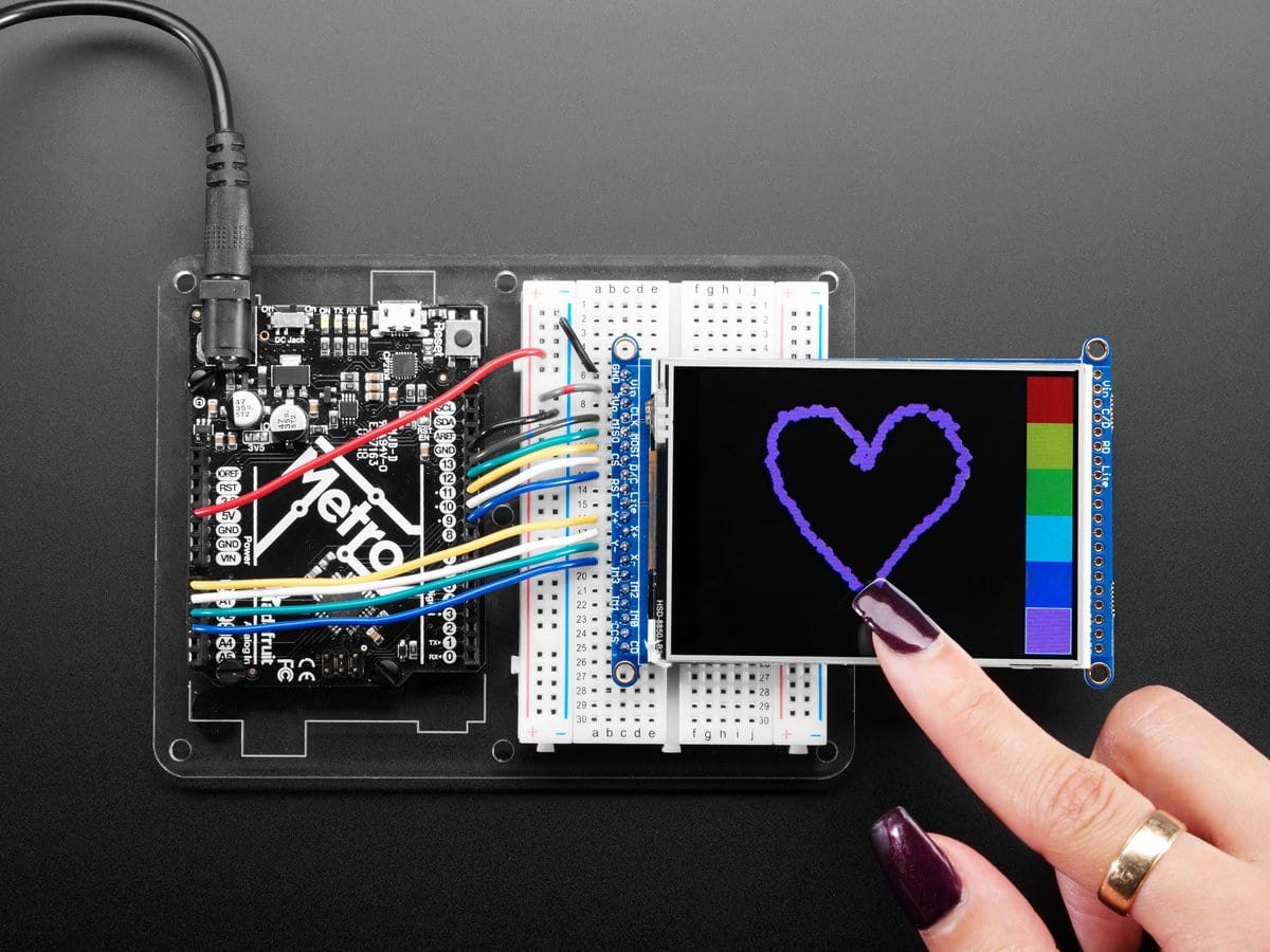 3.2" TFT LCD with Touchscreen Breakout Board w/MicroSD Socket - The Pi Hut