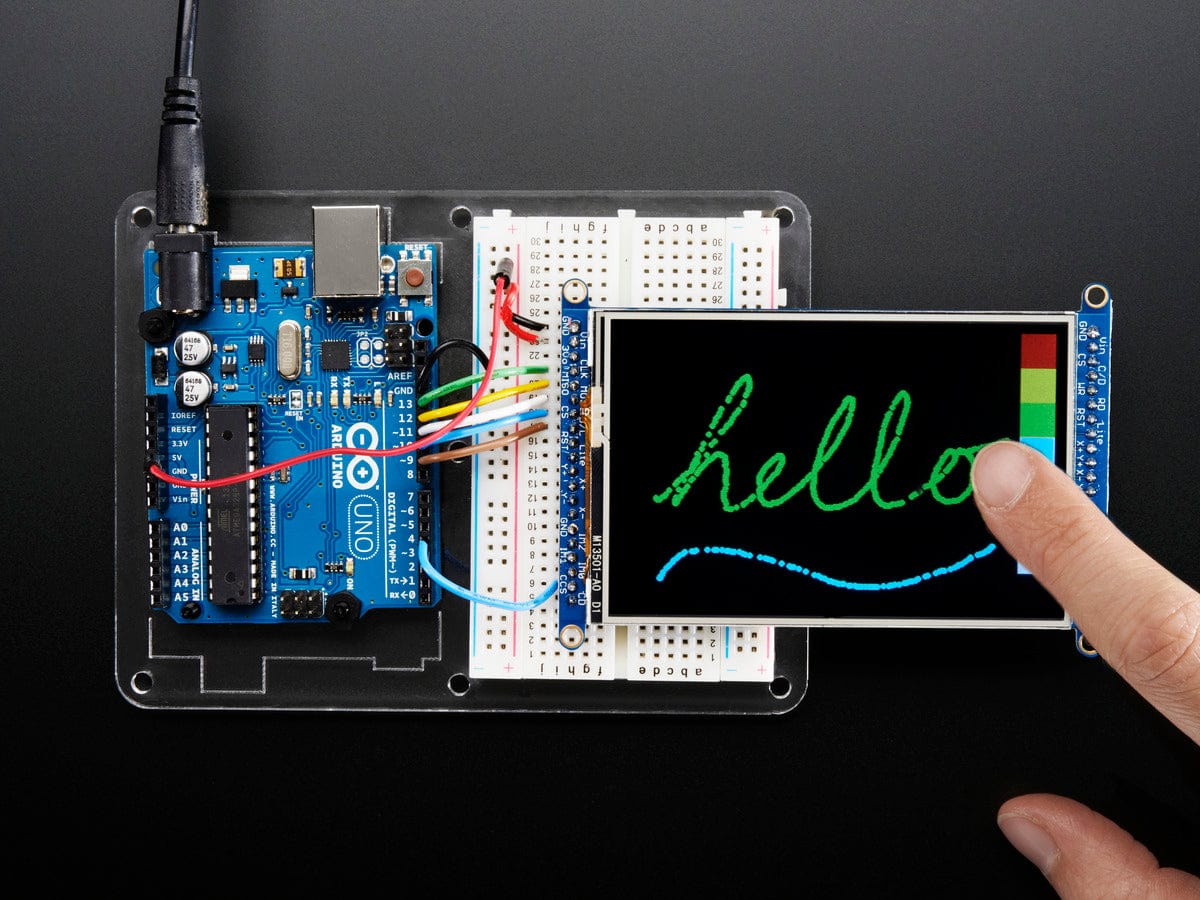 3.5" TFT 320x480 + Touchscreen Breakout Board w/MicroSD Socket - The Pi Hut