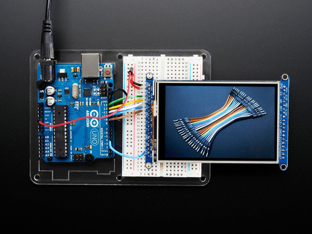 3.5" TFT 320x480 + Touchscreen Breakout Board w/MicroSD Socket - The Pi Hut