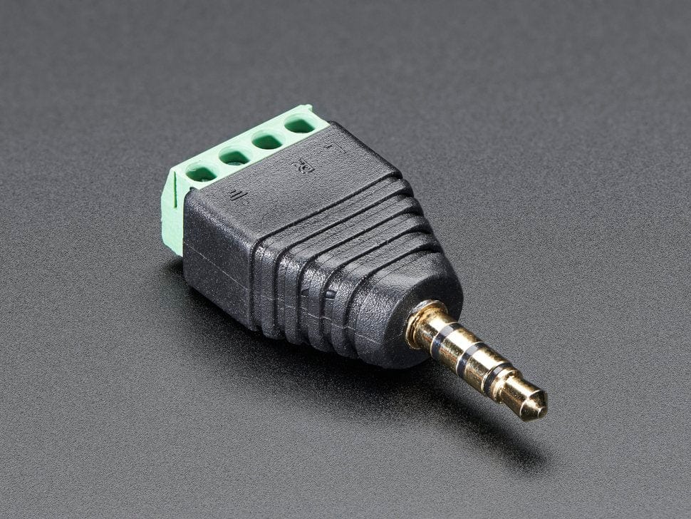 3.5mm (1/8") 4-Pole (TRRS) Audio Plug Terminal Block - The Pi Hut