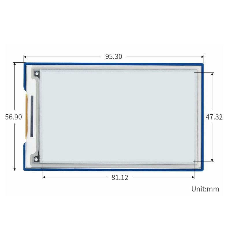 3.7" e-Paper e-Ink Display for Raspberry Pi Pico (480x280) - The Pi Hut