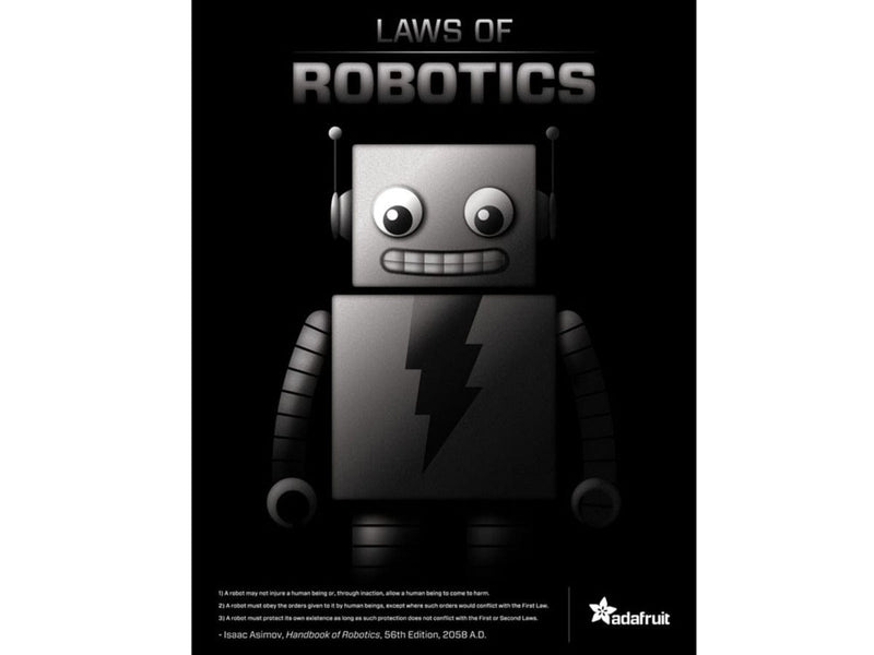 "3 Laws of Robotics" poster - The Pi Hut