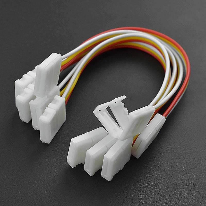 3-Pin LED Strip Connector Cables (5 Pieces) The Pi Hut