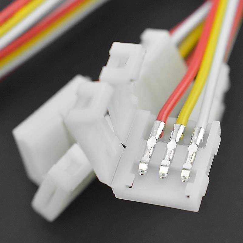 3-Pin LED Strip Connector Cables (Single Head, 5 Pieces) - The Pi Hut