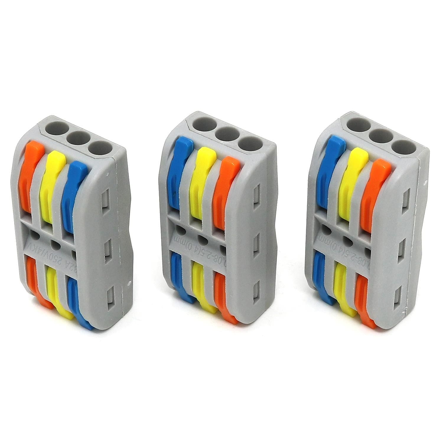 3-Way Fast Wire Connectors - Pack of 3 - The Pi Hut