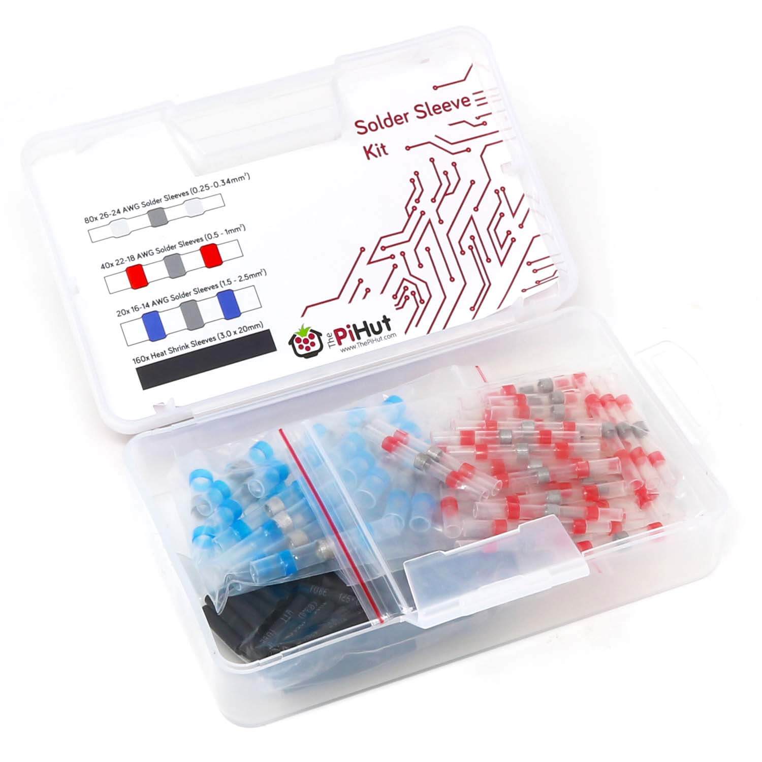 300-Piece Ultimate Solder Sleeve Kit - The Pi Hut