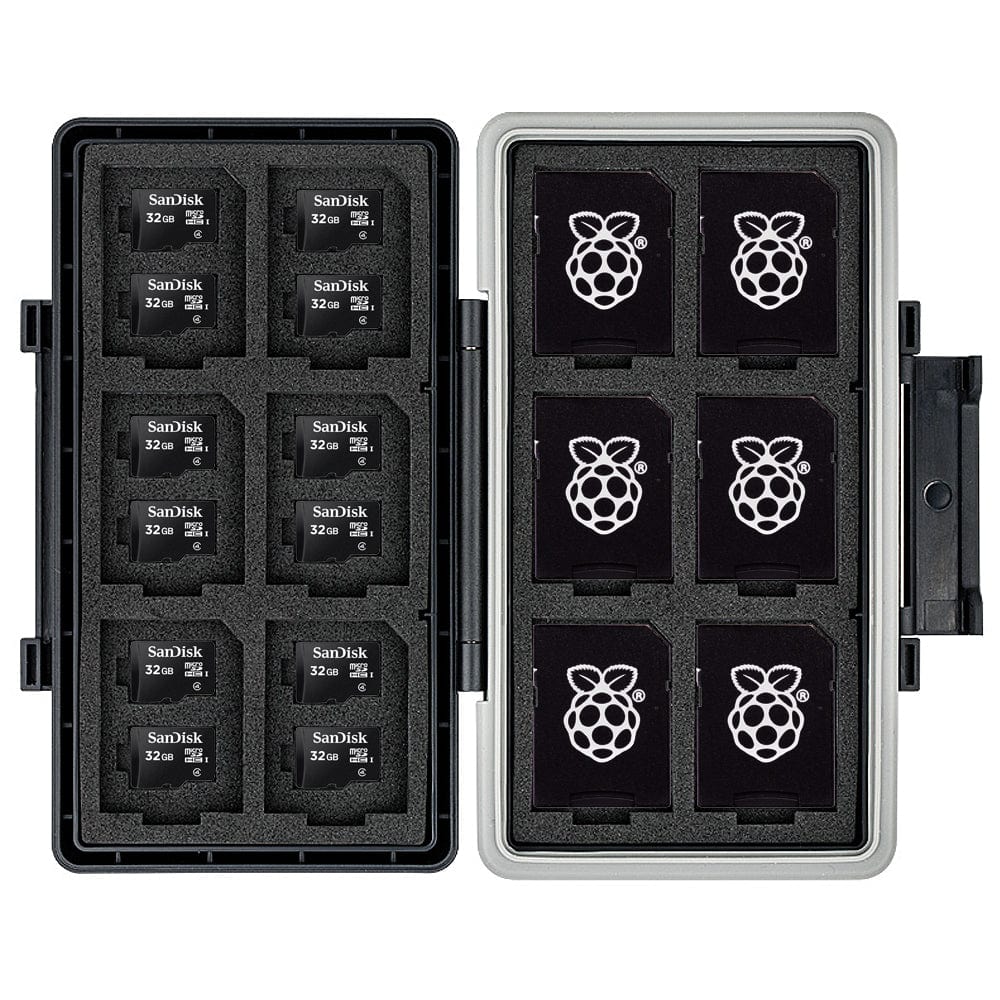 36-Slot Tough MicroSD/SD Storage Case - The Pi Hut